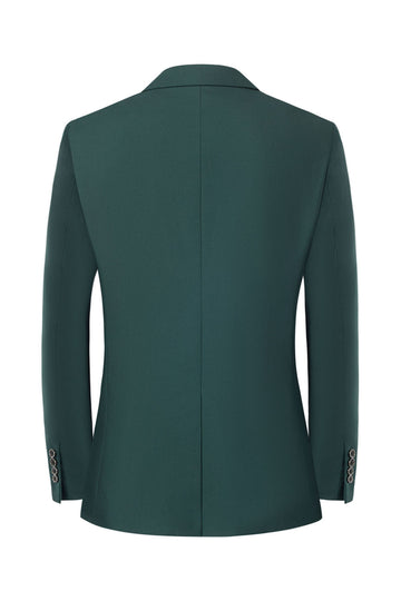 Mörkgröna 2-delad Skårade Kavajdräkter med smal passform för män